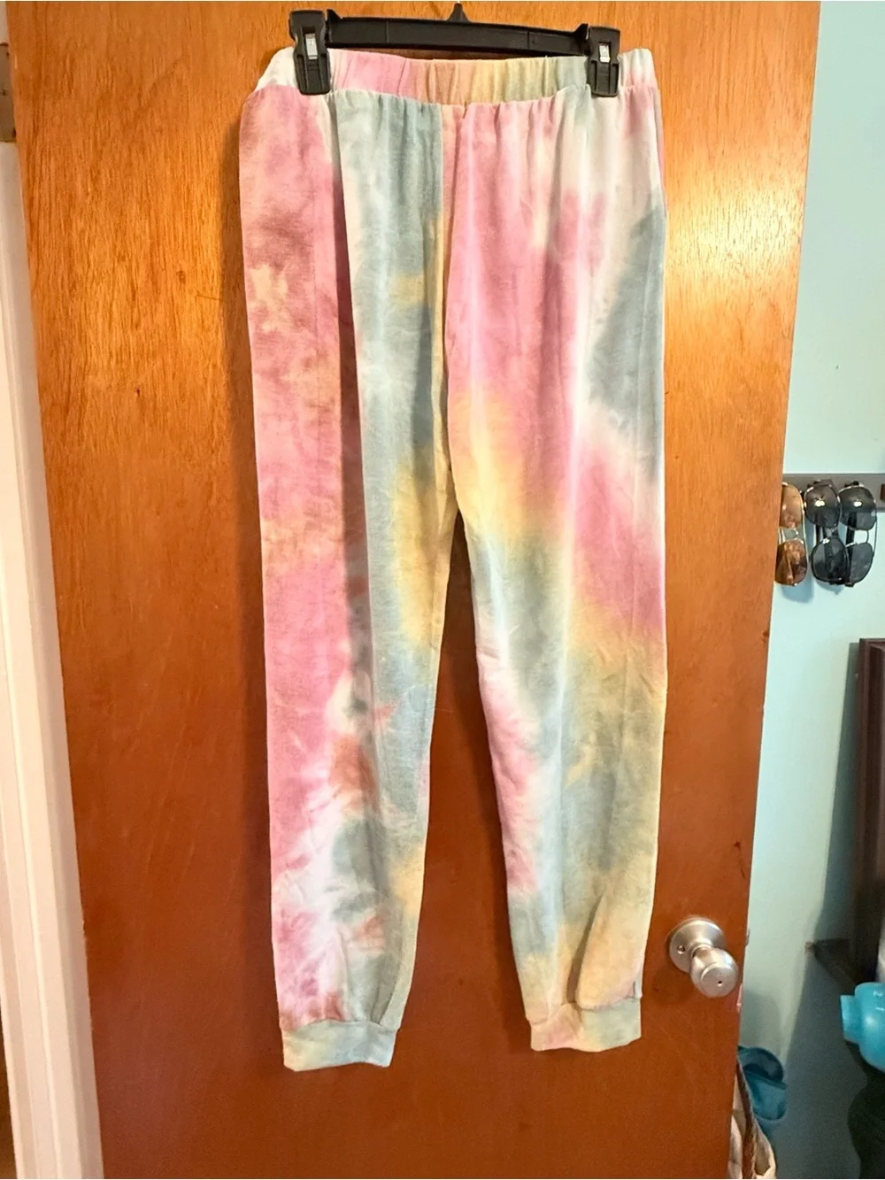 Bluivy Tie-Dye - size large French Terry lounge joggers with pockets